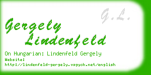 gergely lindenfeld business card
